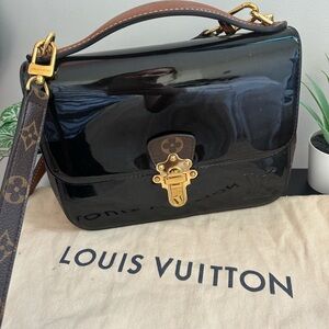 Louis Vuitton Cherrywood Bb limited edition Black Patent w Monogram Strap
